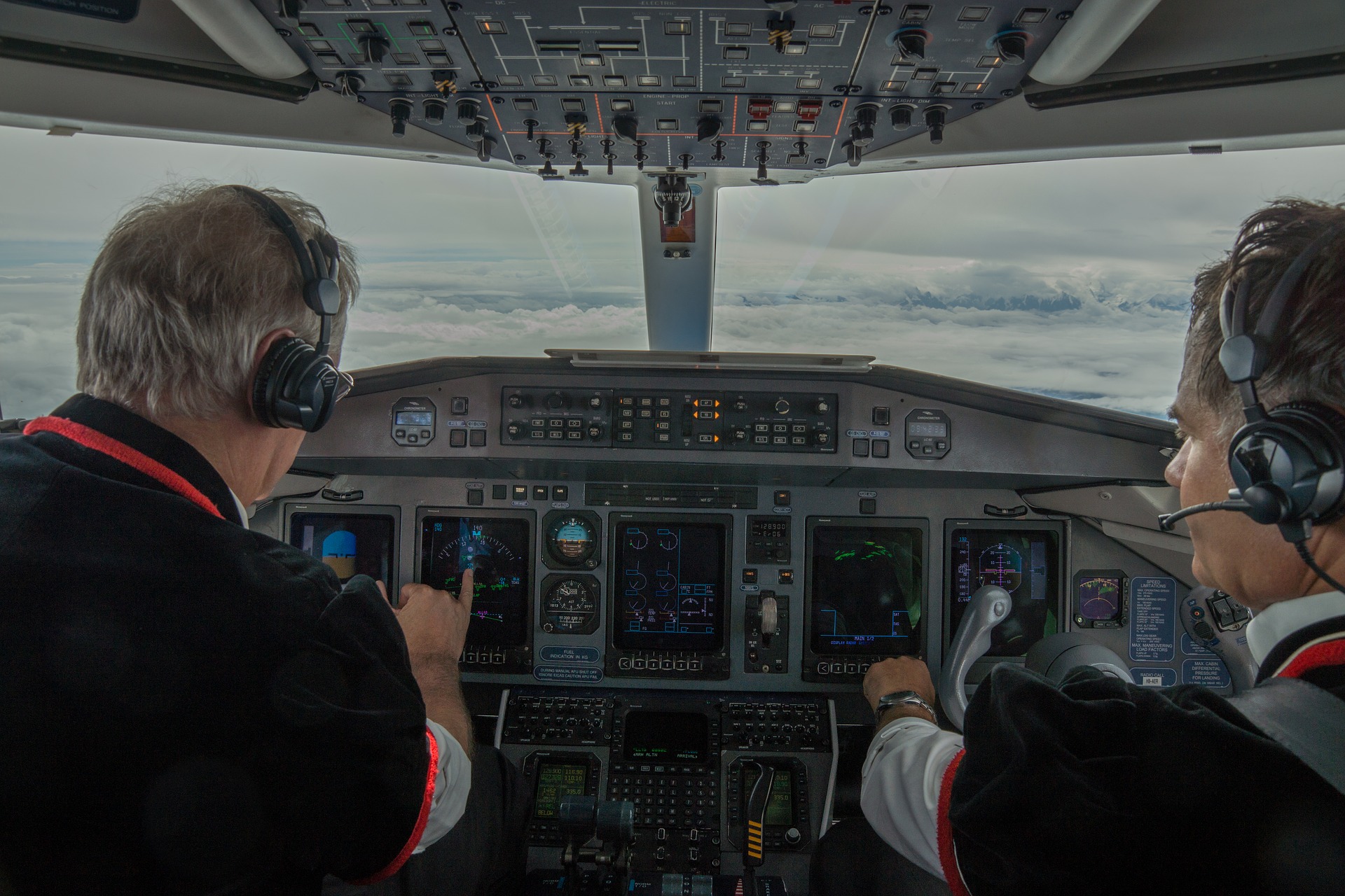 Cabina di un aereo
